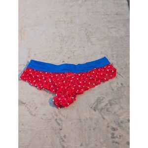 NWT Victoria's Secret PINK Size L Floral Extra Low Rise Hipster Panty Lace Stars